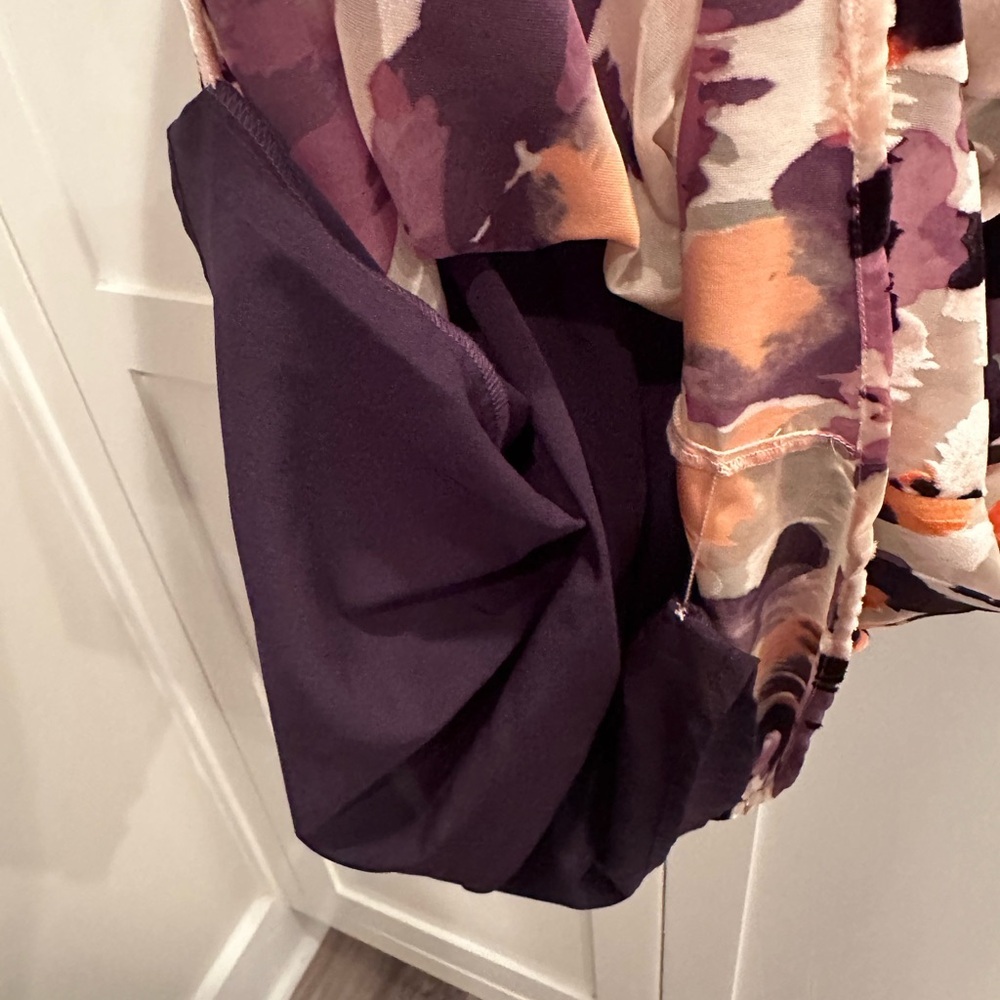 Cabi Radiant Velvet Burnout Dress-Purple-adjustable straps-Sz Med Whimsigoth - Picture 3 of 6